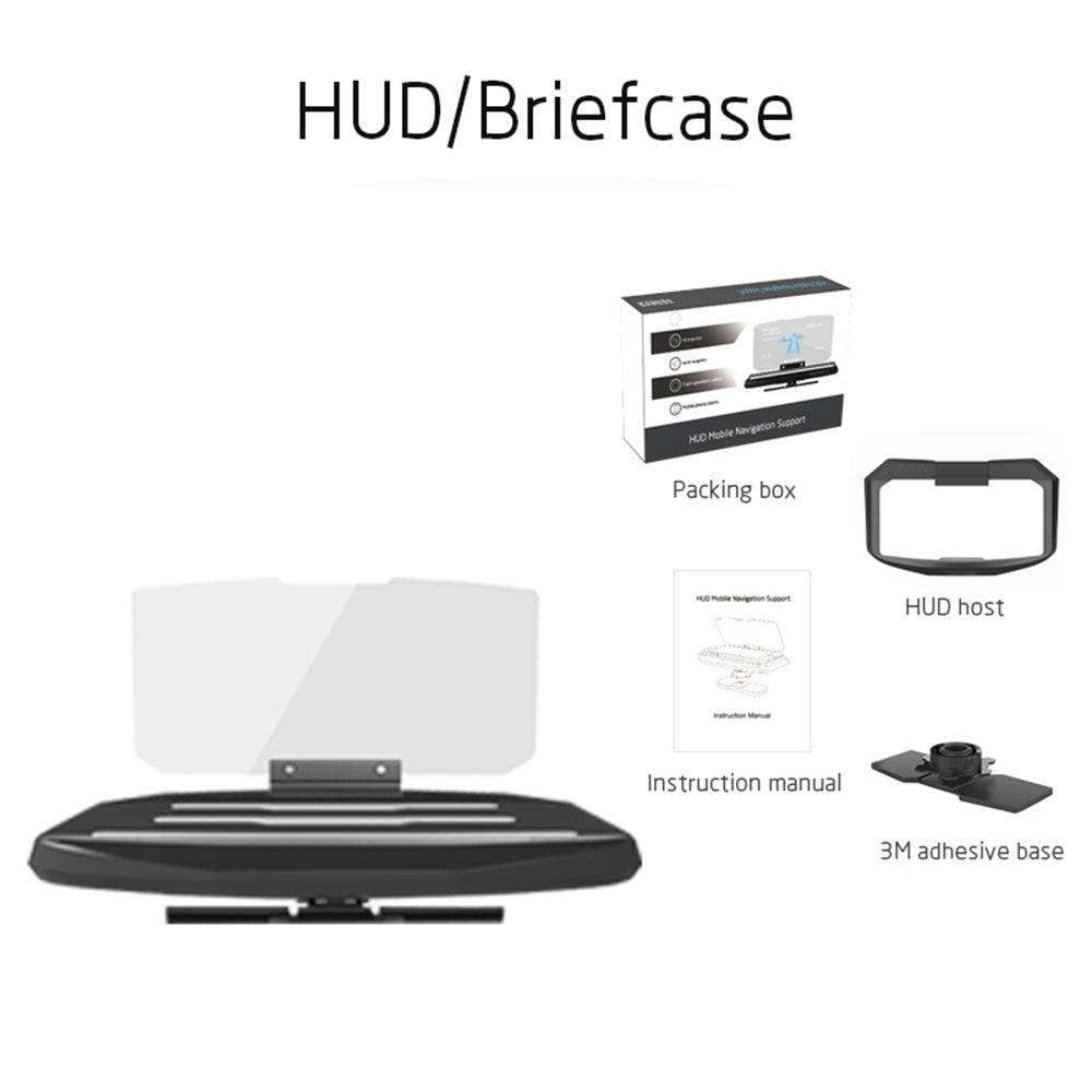 Wireless rechargeable head-up display navigation projector