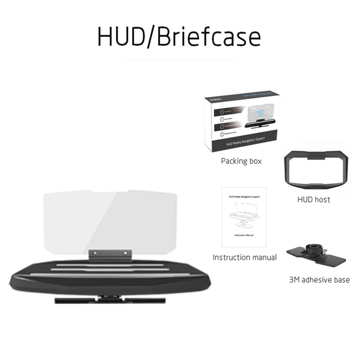 Wireless rechargeable head-up display navigation projector