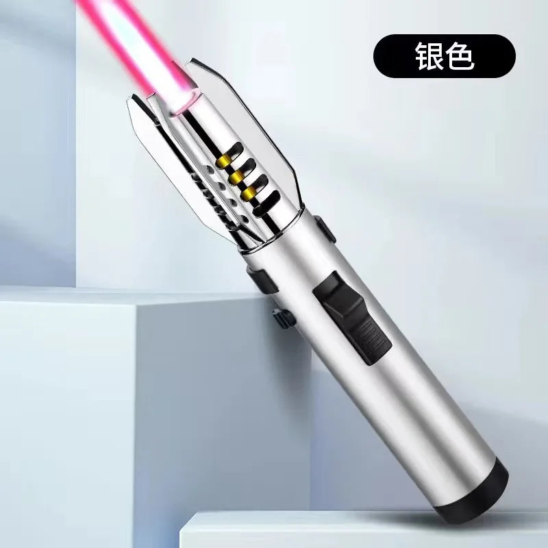 2024 Planet Lightsaber Butane Gas Lighter 360° Use Metal Outdoor Windproof Turbine Torch Jet Lighter Gun BBQ Welding Cigar Tool