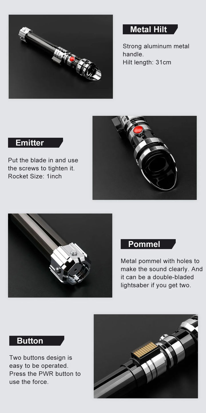 Neo Pixel Lightsaber Proffie Smooth Swing Metal Handle Force Blaster Cosplay Led Strip Laser Sword Replica Starkiller