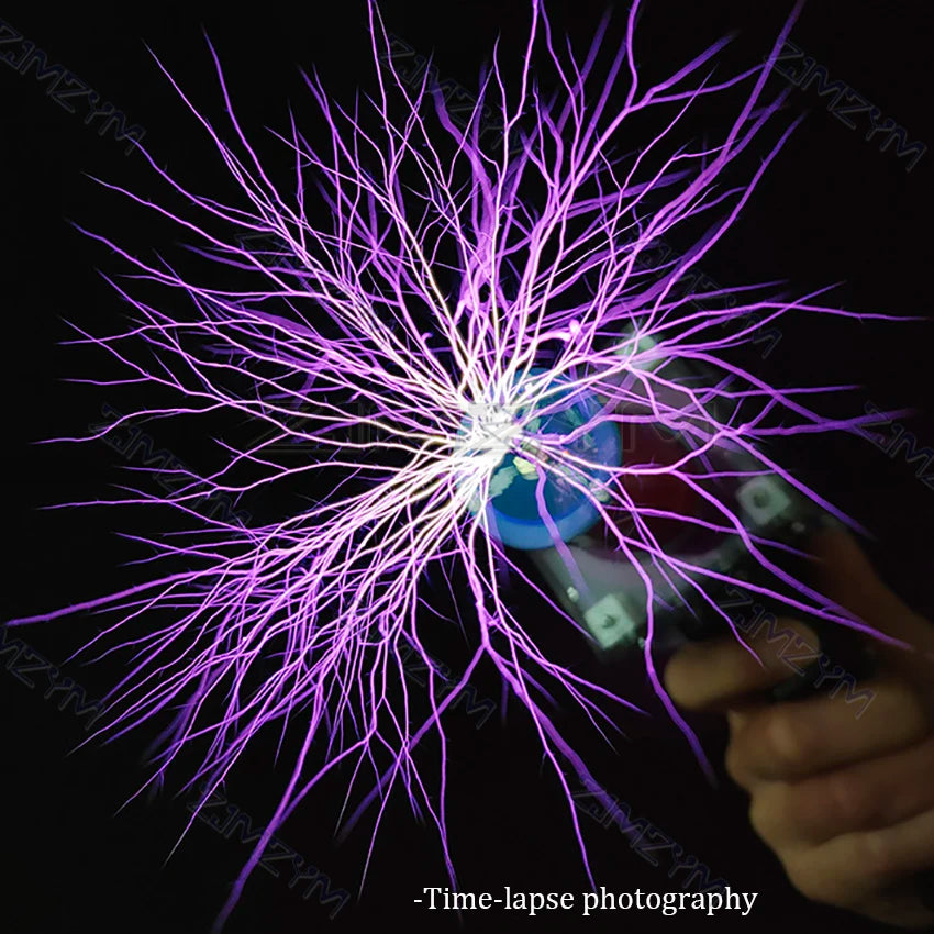 Third Generation Plus 80W 6A Tesla Coil Gun Portable Handheld Tesla Coil High Voltage Generator Artificial Lightning Tesla Coil