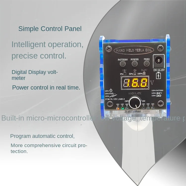 4th Generation Tesla Coil Handheld Magnetic Energy Generator With Power Adapter