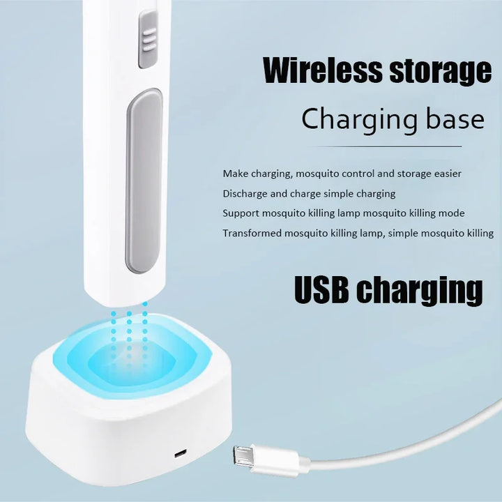 10 LED Trap Mosquito Killer Lamp Electric Flies Swatter USB Rechargeable Summer Mosquito Trap Racket Anti Insect Bug Zapper 3000V