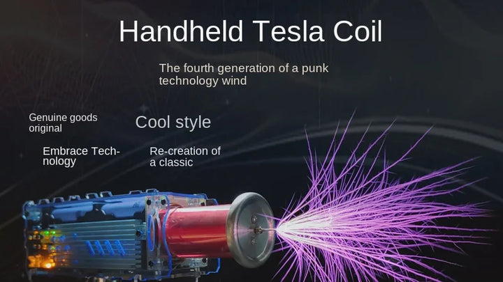4th Generation Tesla Coil Handheld Magnetic Energy Generator With Power Adapter