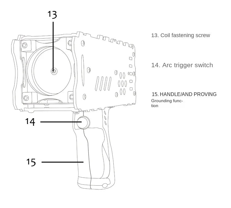 4th Generation Tesla Coil Handheld Magnetic Energy Generator With Power Adapter