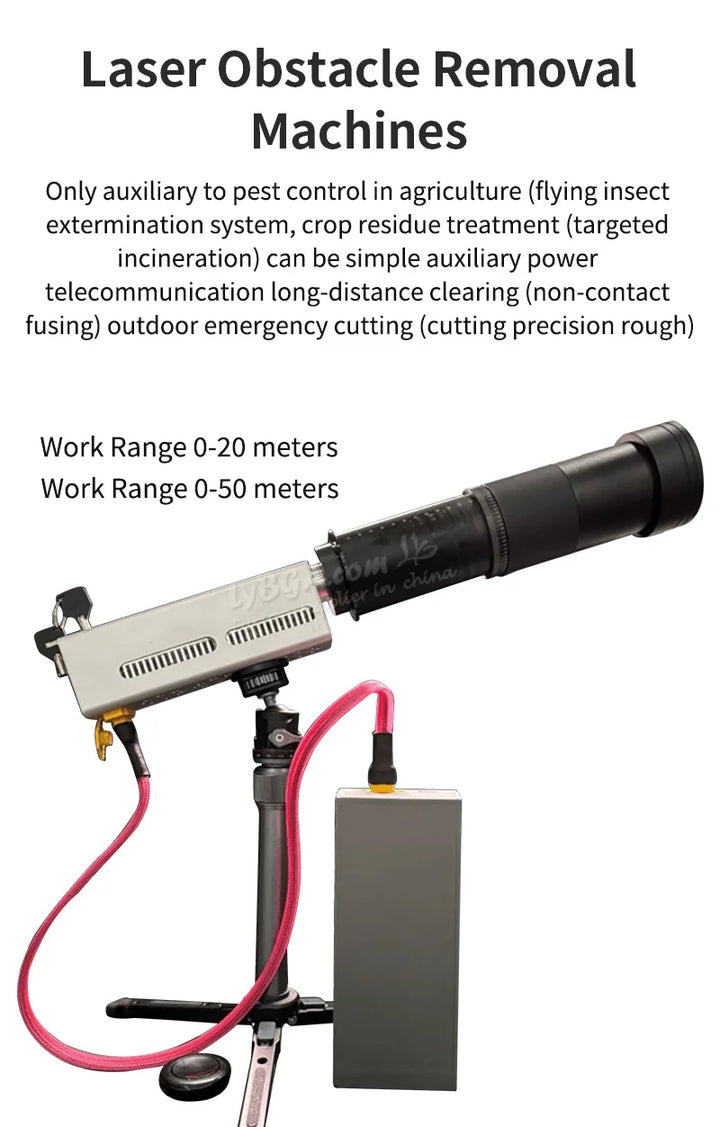 260W Laser Obstacle Removal Machines Customized Handheld Laser Retractable Lens Pump Source Laser Operating Range 0-20 m 0-50 m