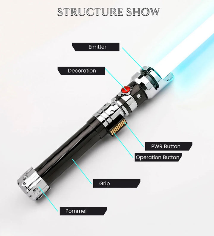 Neo Pixel Lightsaber Proffie Smooth Swing Metal Handle Force Blaster Cosplay Led Strip Laser Sword Replica Starkiller
