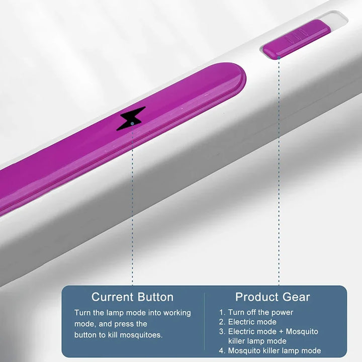 10 LED Trap Mosquito Killer Lamp Electric Flies Swatter USB Rechargeable Summer Mosquito Trap Racket Anti Insect Bug Zapper 3000V