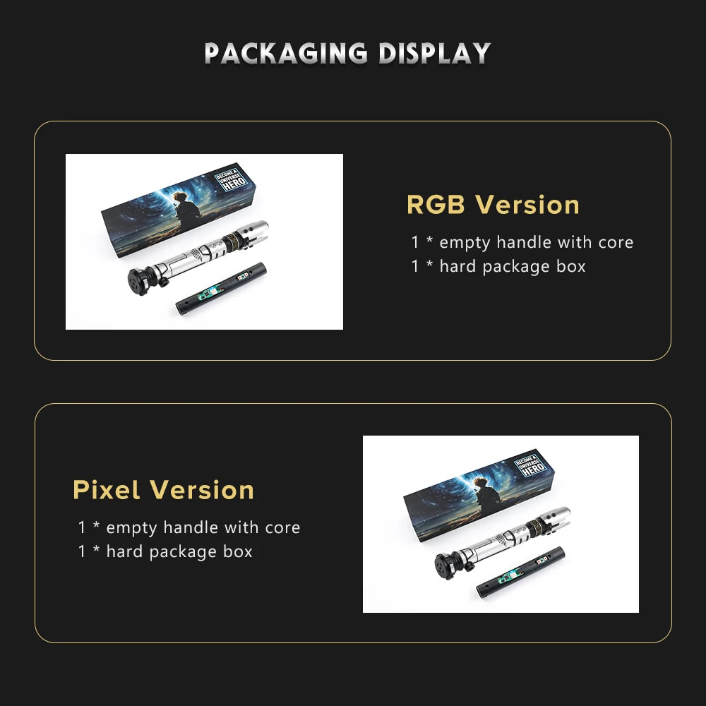 TXQSABER Lightsaber Designed Series Jedi Heavy Dueling SDRGB Pixel no Blade FOC Metal Hilt arts Lasersword Toy for Adult Cosplay