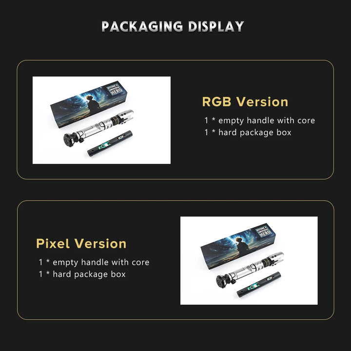 TXQSABER Lightsaber Designed Series Jedi Heavy Dueling SDRGB Pixel no Blade FOC Metal Hilt arts Lasersword Toy for Adult Cosplay