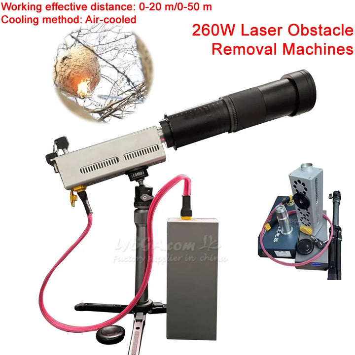 260W Laser Obstacle Removal Machines Customized Handheld Laser Retractable Lens Pump Source Laser Operating Range 0-20 m 0-50 m