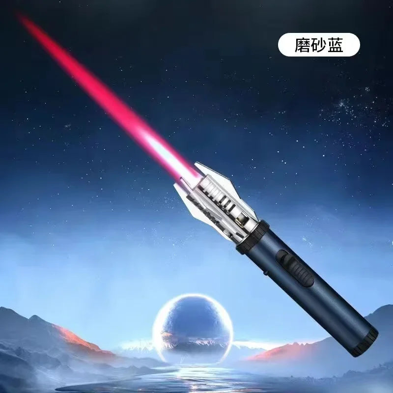 2024 Planet Lightsaber Butane Gas Lighter 360° Use Metal Outdoor Windproof Turbine Torch Jet Lighter Gun BBQ Welding Cigar Tool